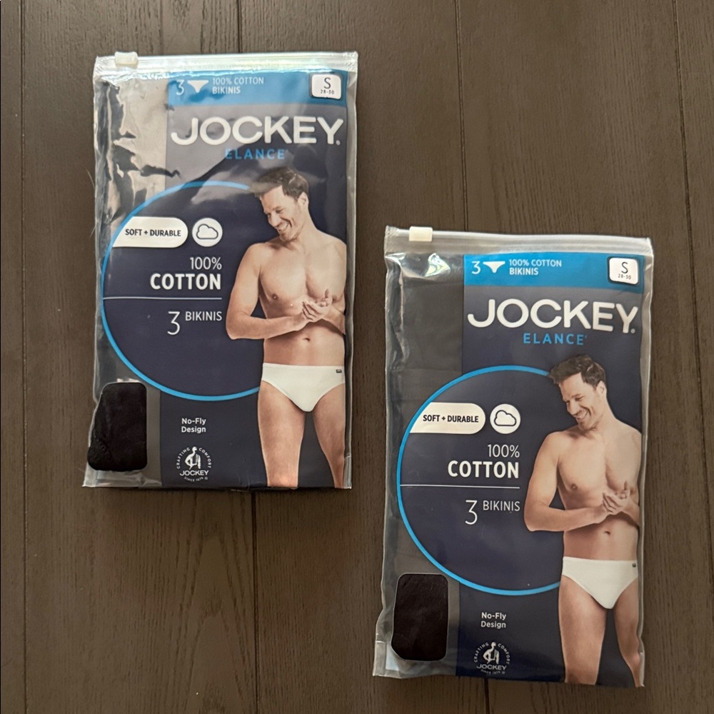 Jockey Elance Men's Black Cotton Briefs